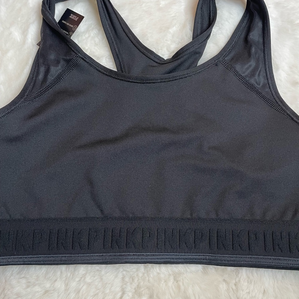 Victoria's Secret PINK Black and Multicolor Sports Bra - Picture 3 of 5